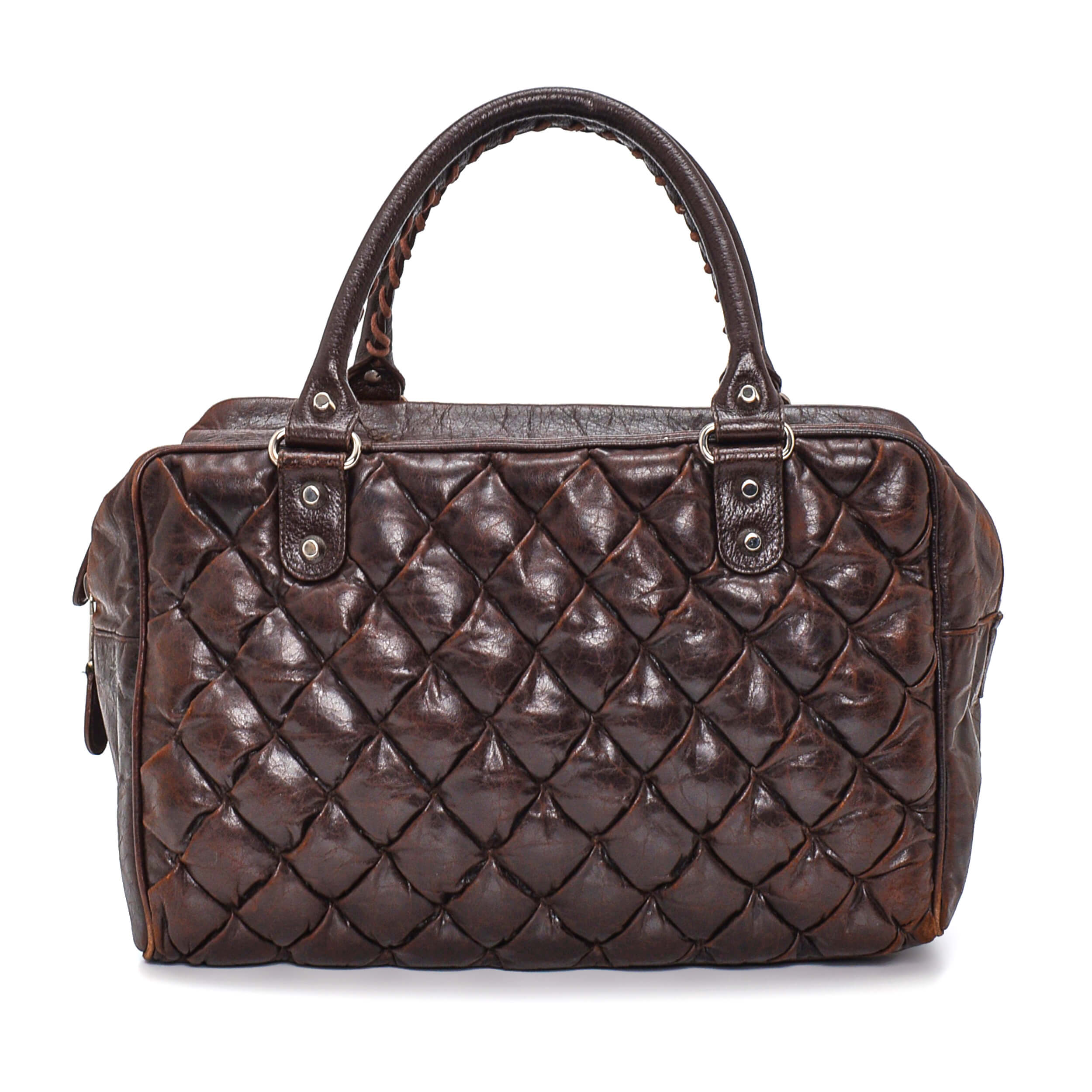 Balenciaga - Brown Matelasse Quilted Leather Bag